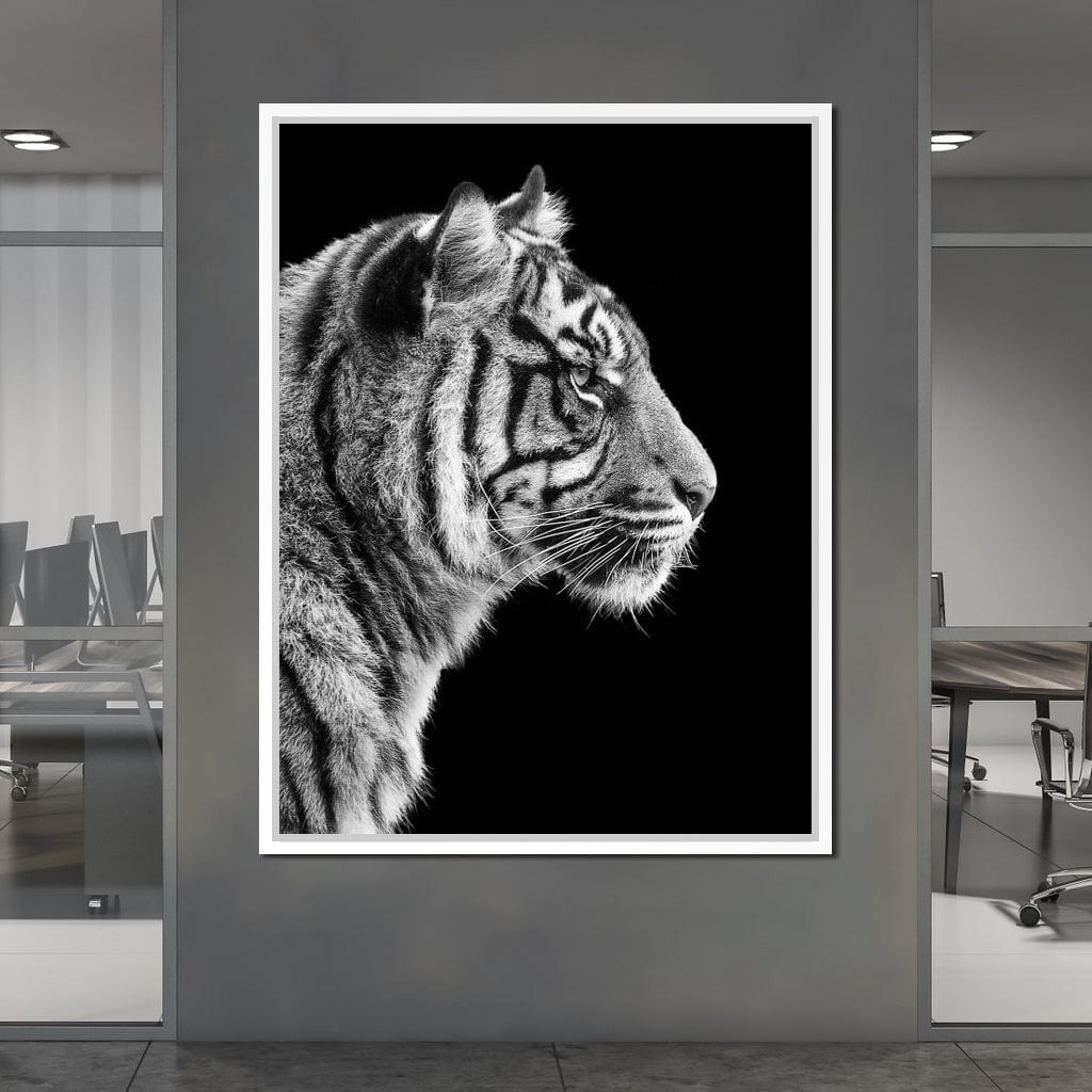Black and White Sumatran Tiger Canvas Wall Art