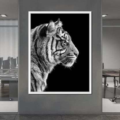 Black and White Sumatran Tiger Canvas Wall Art