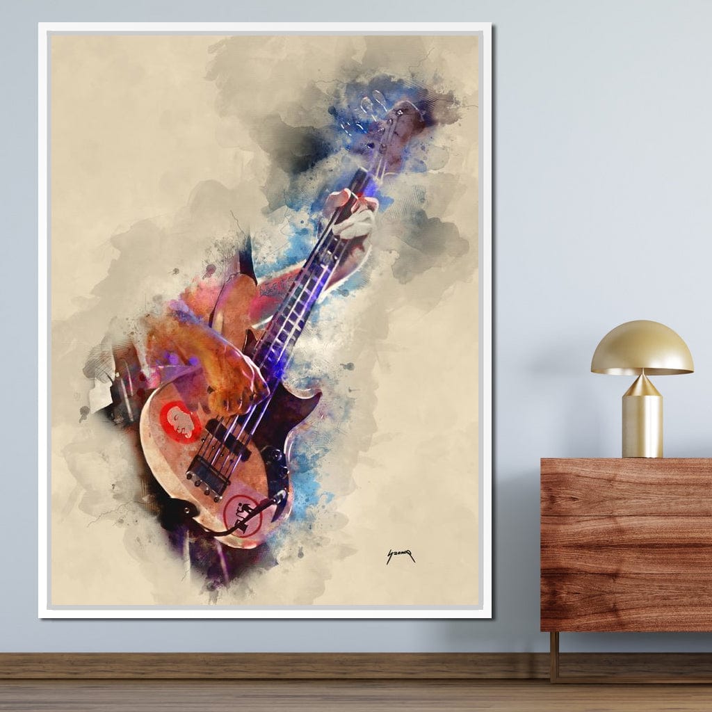Flea's Bass Guitar Canvas Wall Art