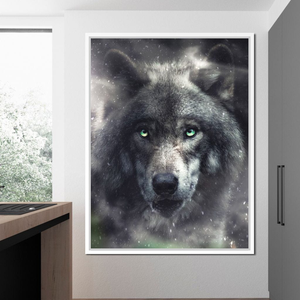 Midnight Wolf Canvas Wall Art