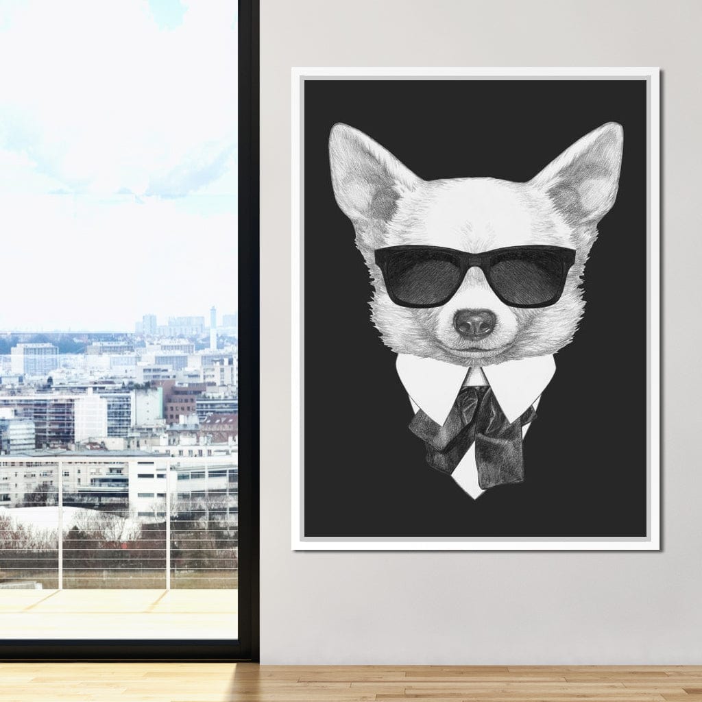 Dressed Up Chihuahua Canvas Wall Art