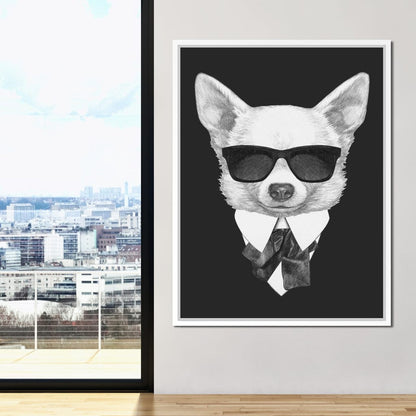 Dressed Up Chihuahua Canvas Wall Art
