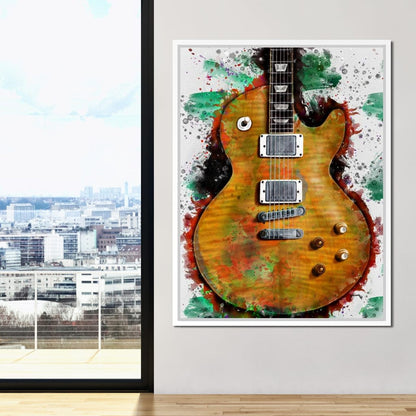 Gary Moore's & Peter Green's Guitar Canvas Wall Art