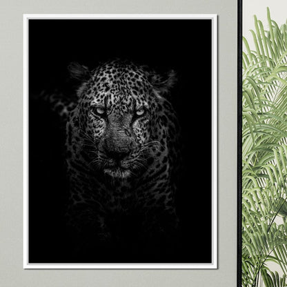 Leopard Black & White Canvas Wall Art