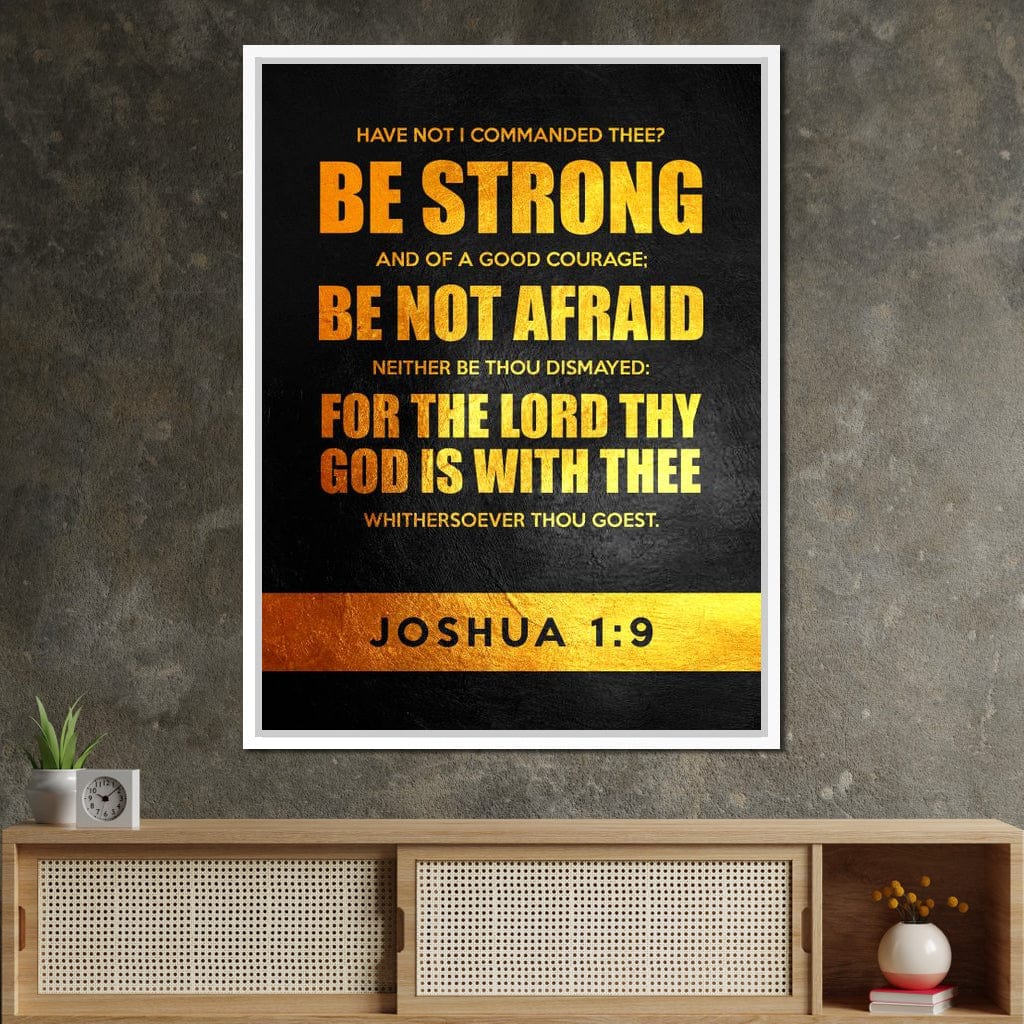 Joshua 1:9 Canvas Wall Art