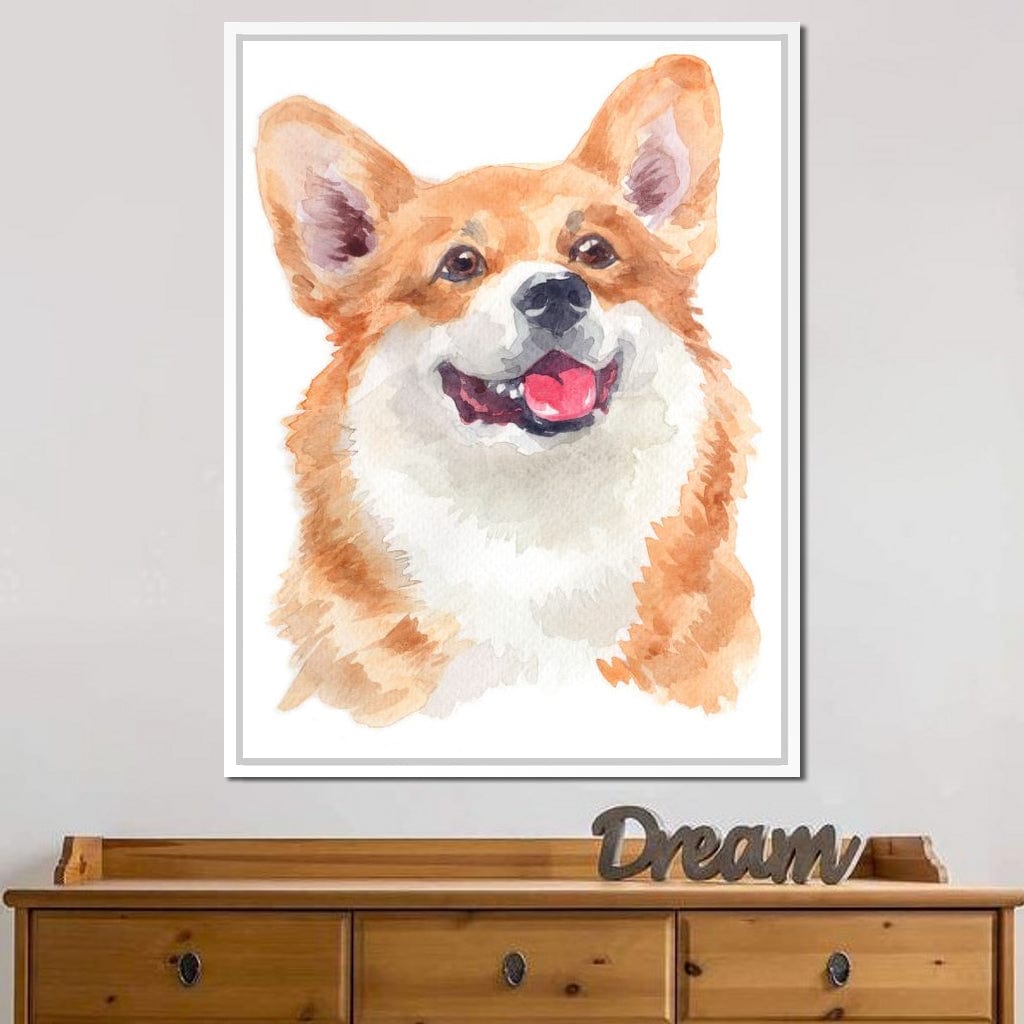 Welsh Corgi Canvas Wall Art