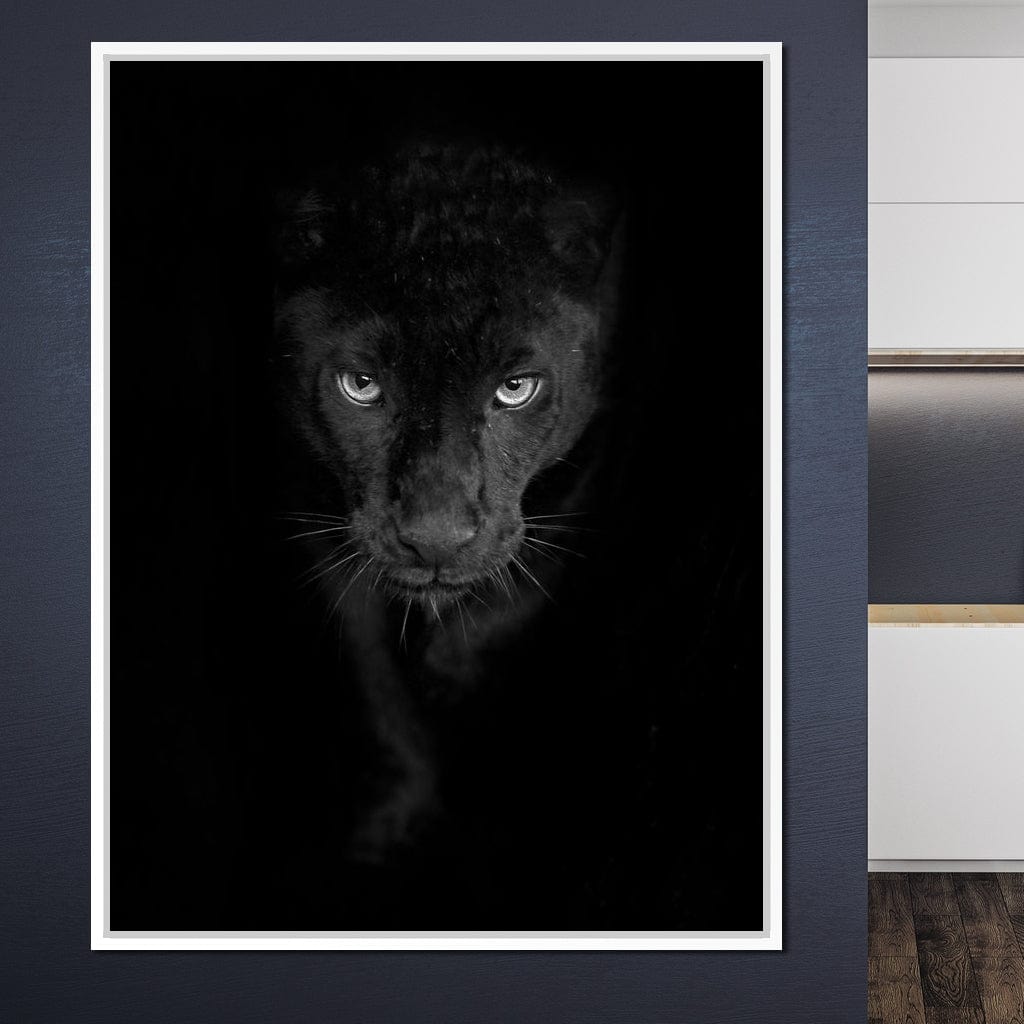 Black and White Panther Canvas Wall Art