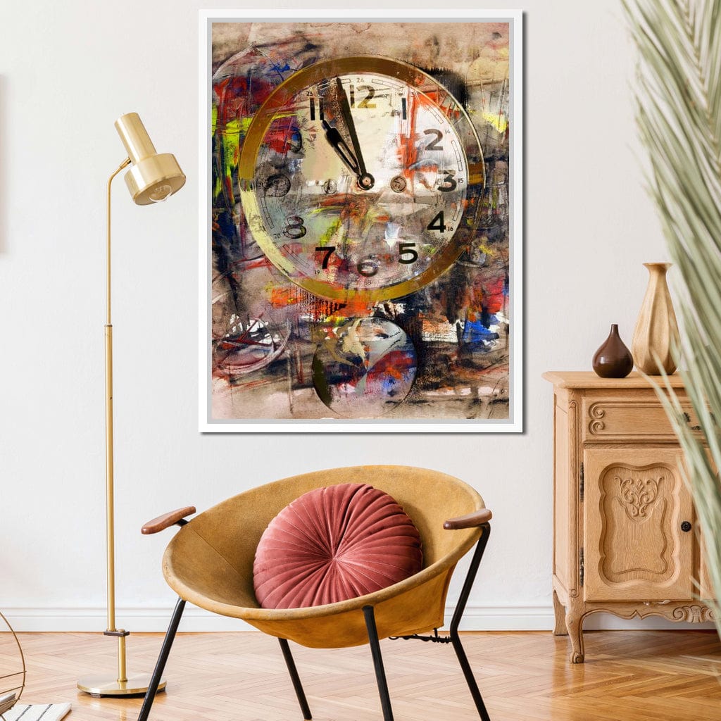 Art Clock Canvas Wall Art