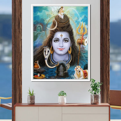 Lord Shiva Portrait Canvas Wall Art