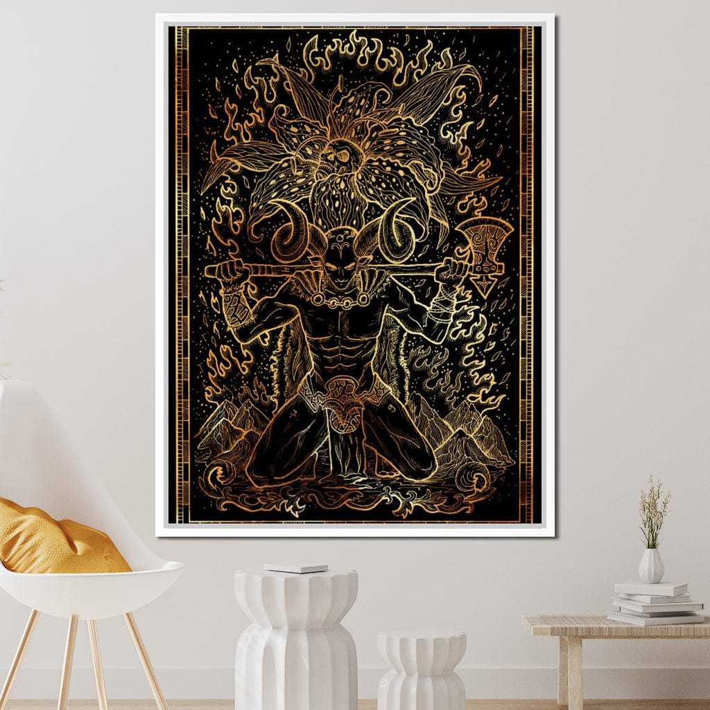 Zodiac sign Aries Canvas Wall Art