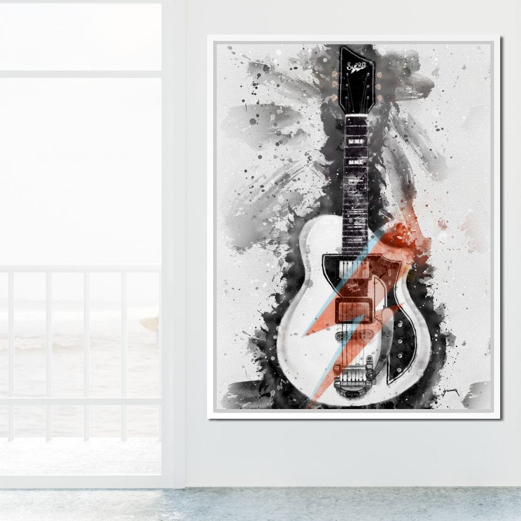 David Bowie's Guitar Canvas Wall Art