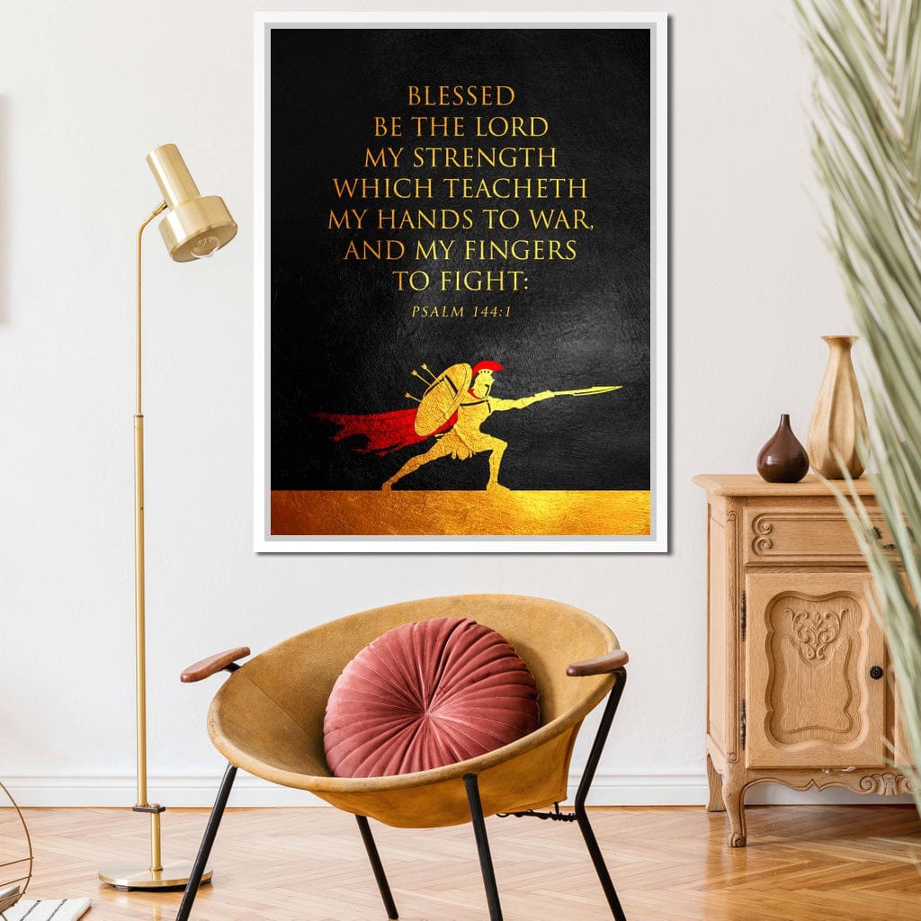 Psalm 144:1 Canvas Wall Art