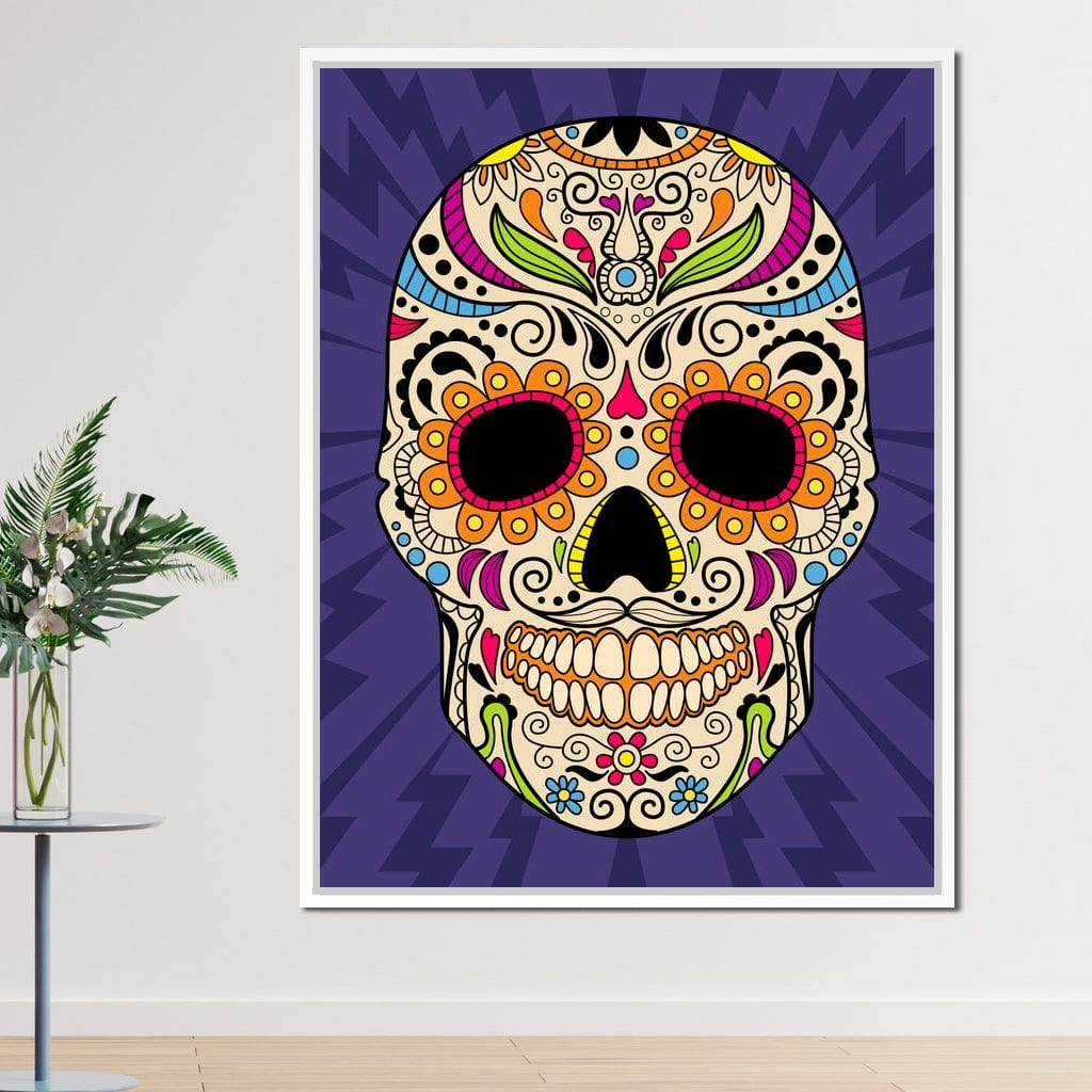 Mexican Skull Canvas Wall Art