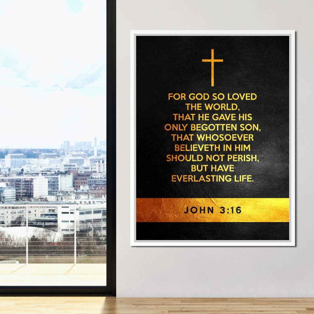 John 3:16 Canvas Wall Art