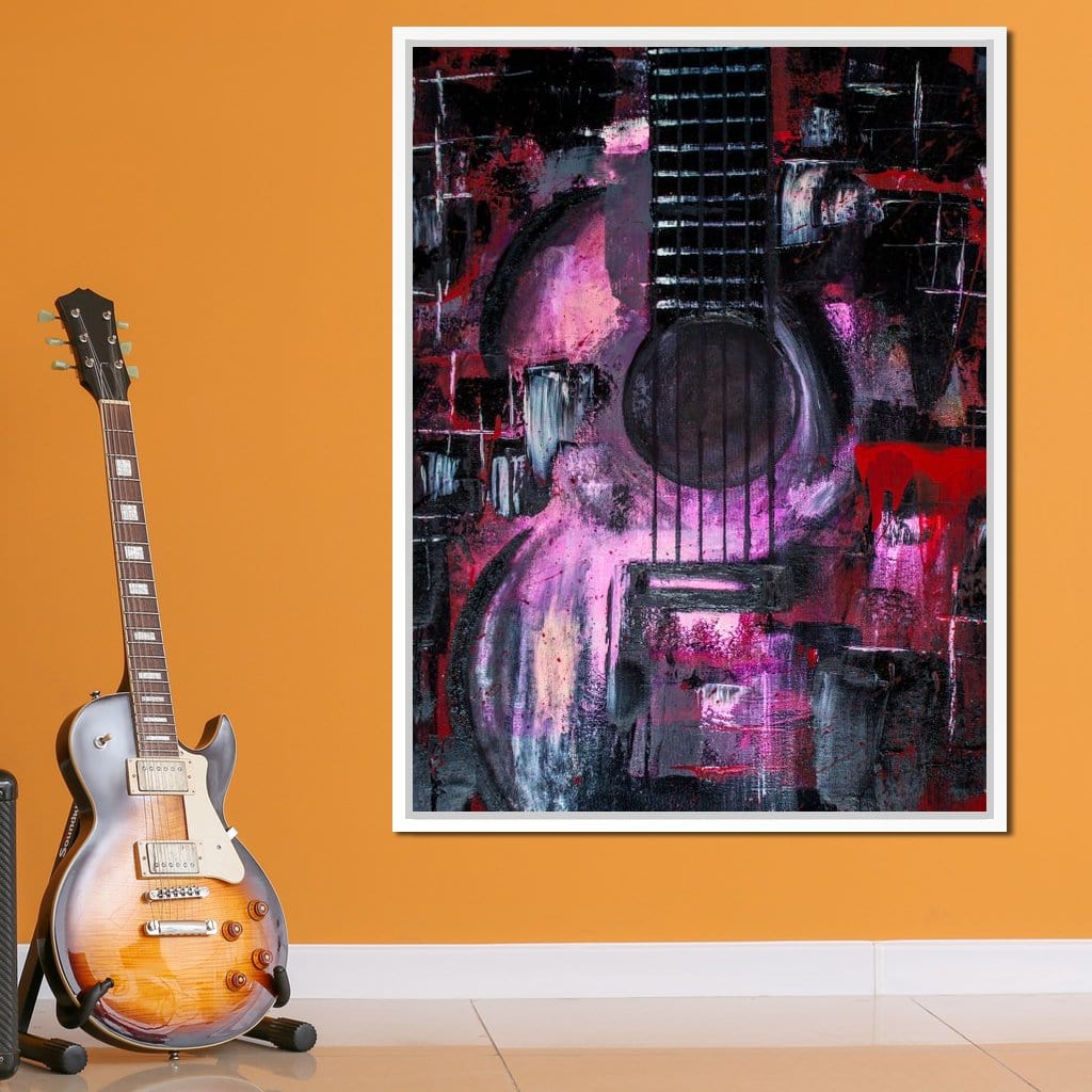 Abstract Guitar Canvas Wall Art