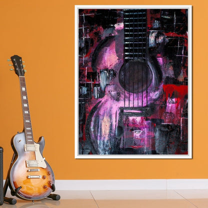 Abstract Guitar Canvas Wall Art