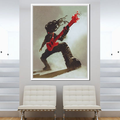 Rocker Monster Canvas Wall Art