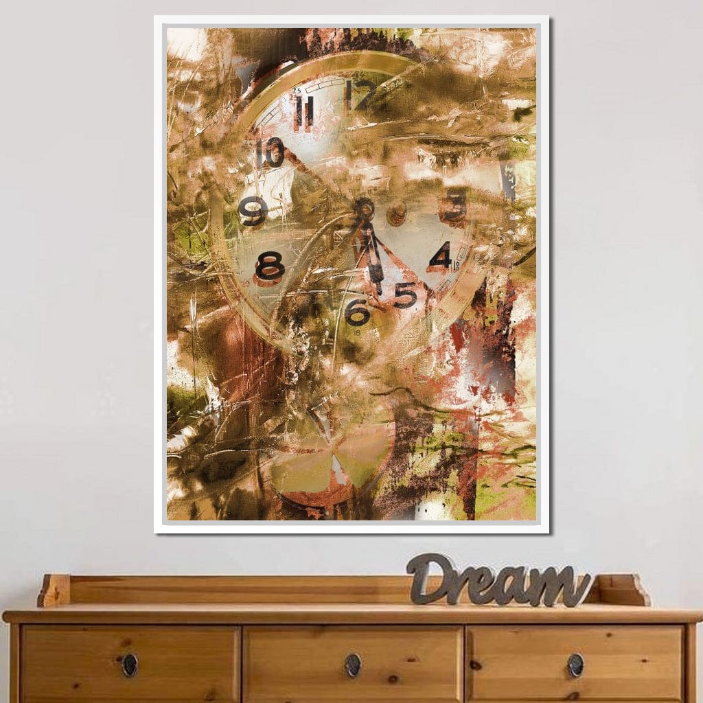 Psychedelic Clock Canvas Wall Art