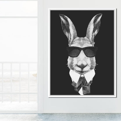 Dressed Up Rabbit Canvas Wall Art