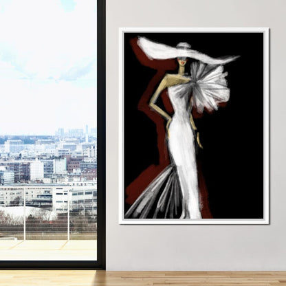 The White Dress Canvas Wall Art