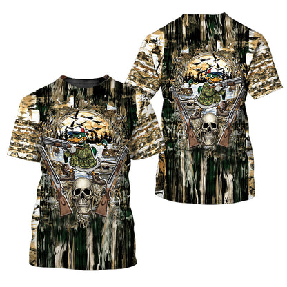Awesome Mallard Duck Hunting Camo All Over Print Shirt