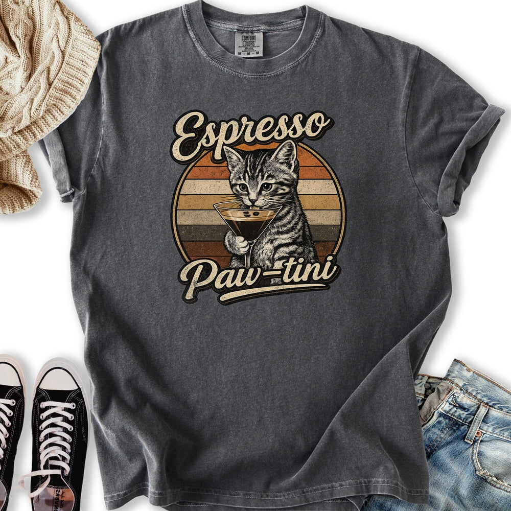 Espresso Pawtini Cat Relaxed Tee