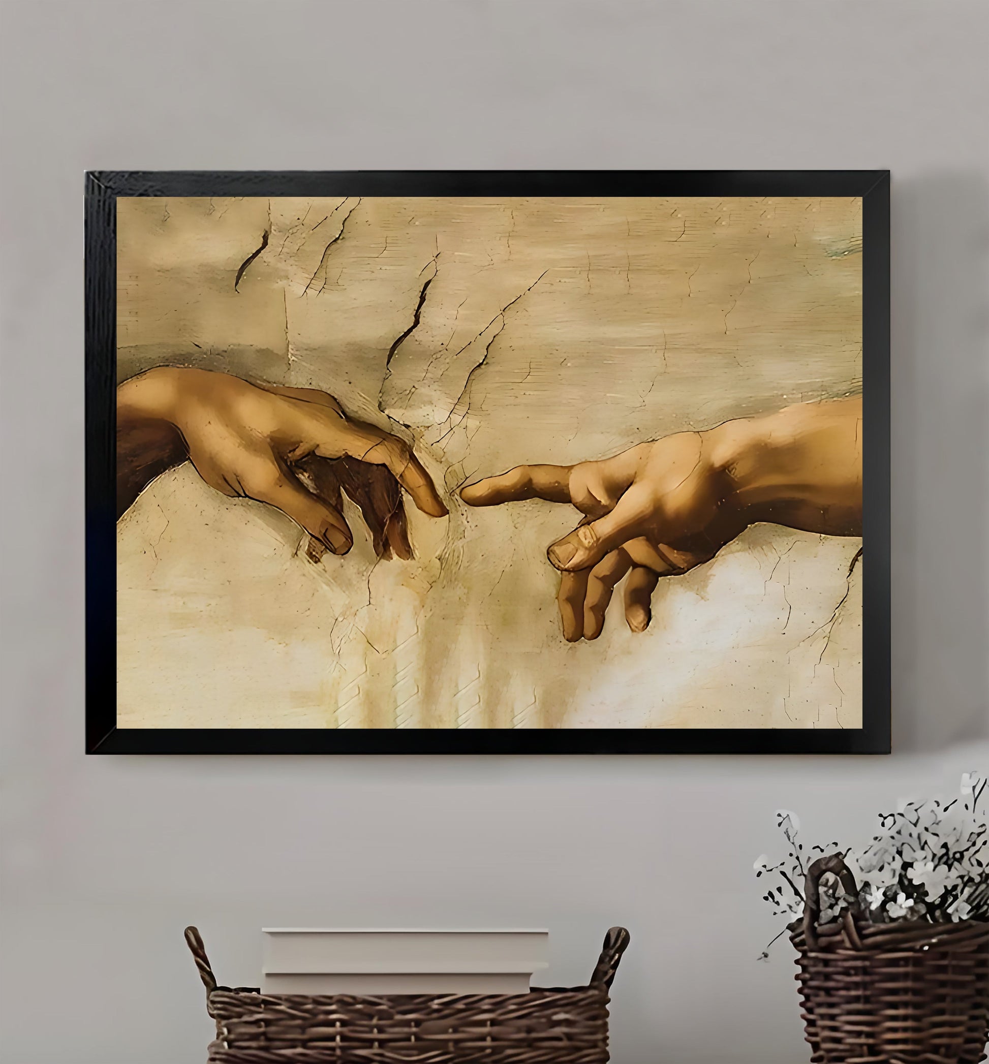 W443 Natural Wood Grain Canvas Decorative Painting – Abstract Art | Ideal for Living Rooms and Offices