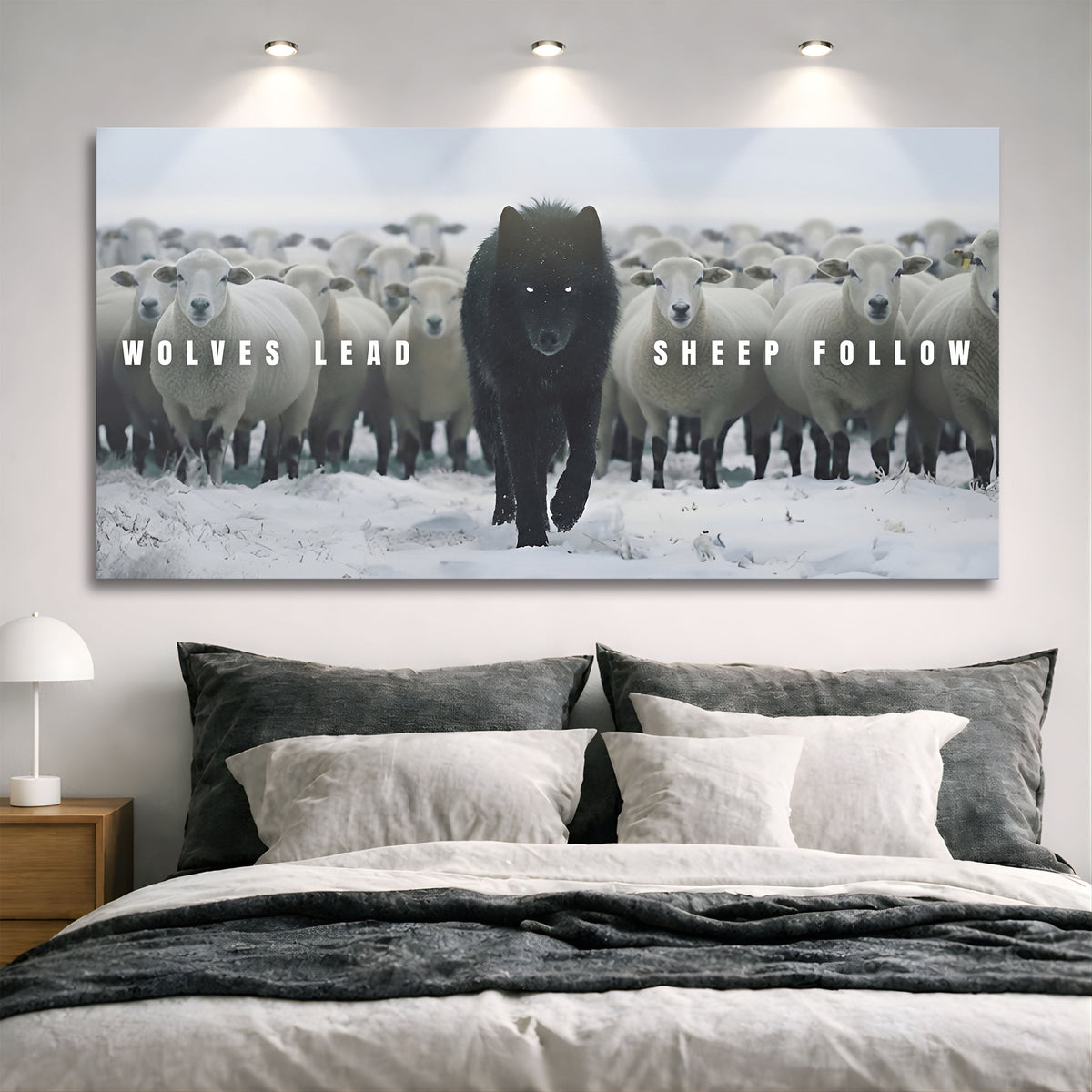 Wolves Lead, Sheep Follow Wall Sign