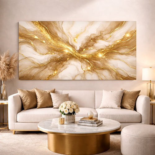 Radiant Gold Current Wall Art