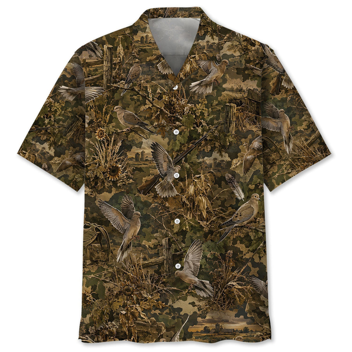 Dove Hunting Camo Hawaiian Shirt