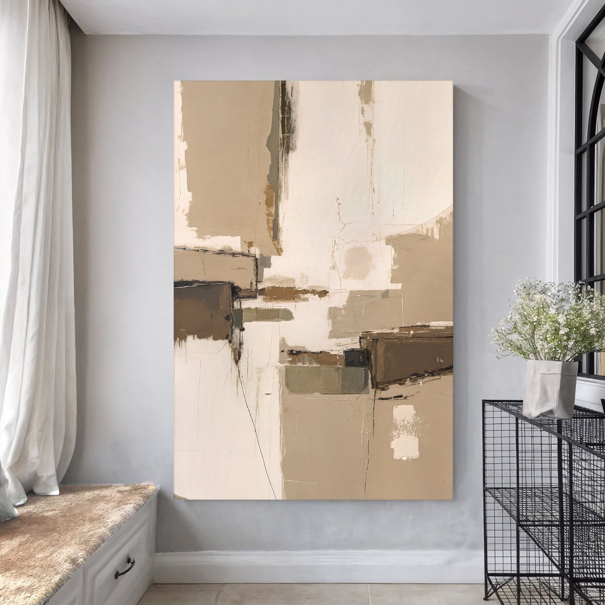 Neutral Earthy Tone Abstract Wall Art