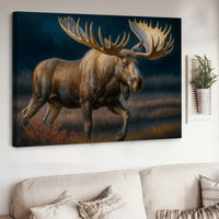Majestic Moose Canvas – Realistic Wildlife Canvas Art for Hunters