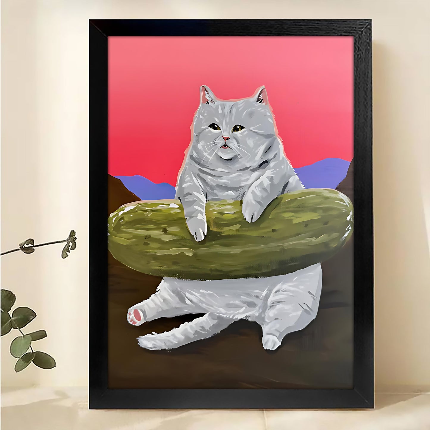 W339 Natural Wood Canvas – Abstract Art | Perfect for Living Room & Office