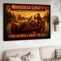 Moosehead Lodge Retro Metal Sign – Vintage Cabin Wall Art for Hunters & Fishing Lovers