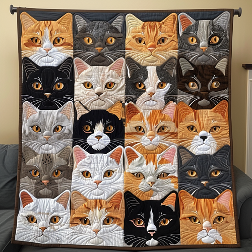 Whisker Wonders Quilted Blanket - Throw (55" x 60")