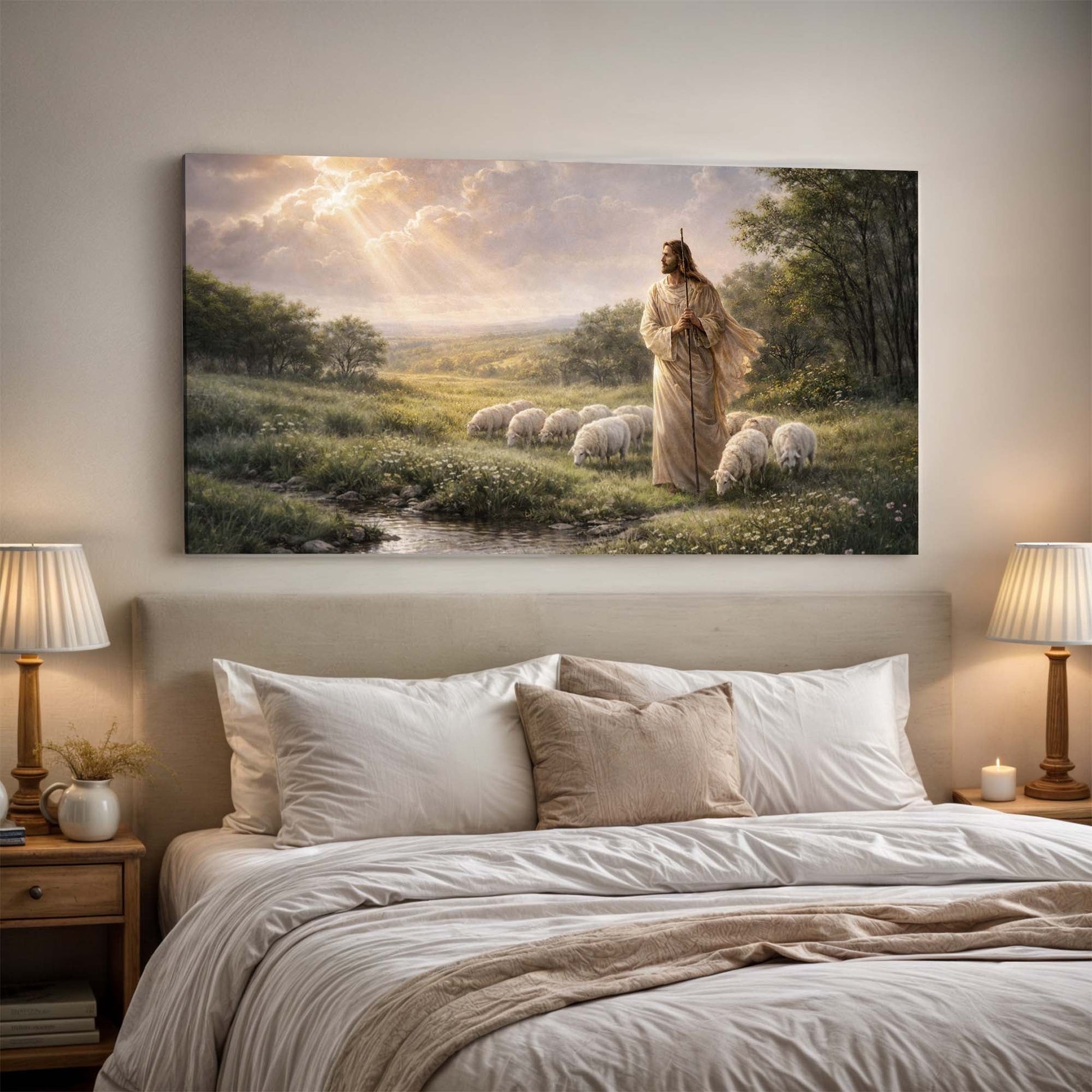 Jesus With His Flock Faith Wall Art