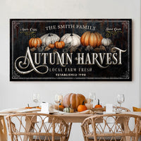 Family Autumn Harvest Thanksgiving Sign