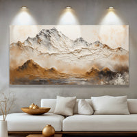 Amber Horizons Mountain Wall Art