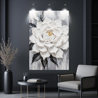 Black and White Floral Wall Art