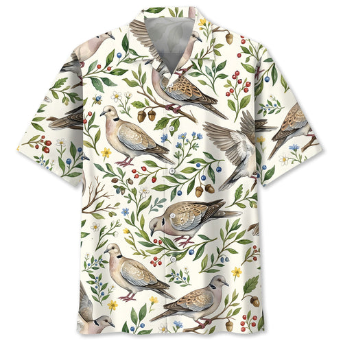 Vintage Wild Dove Nature Hawaiian Shirt