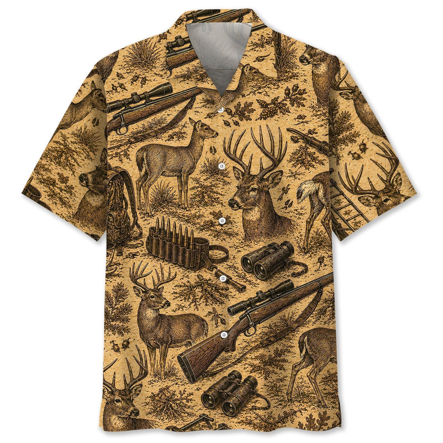 Vintage Deer Hunting Hawaiian Shirt