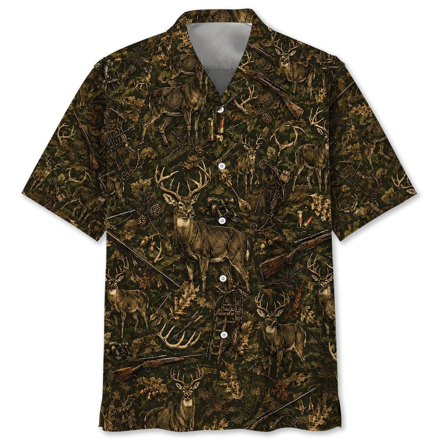 Vintage Deer Hunting Hawaiian Shirt