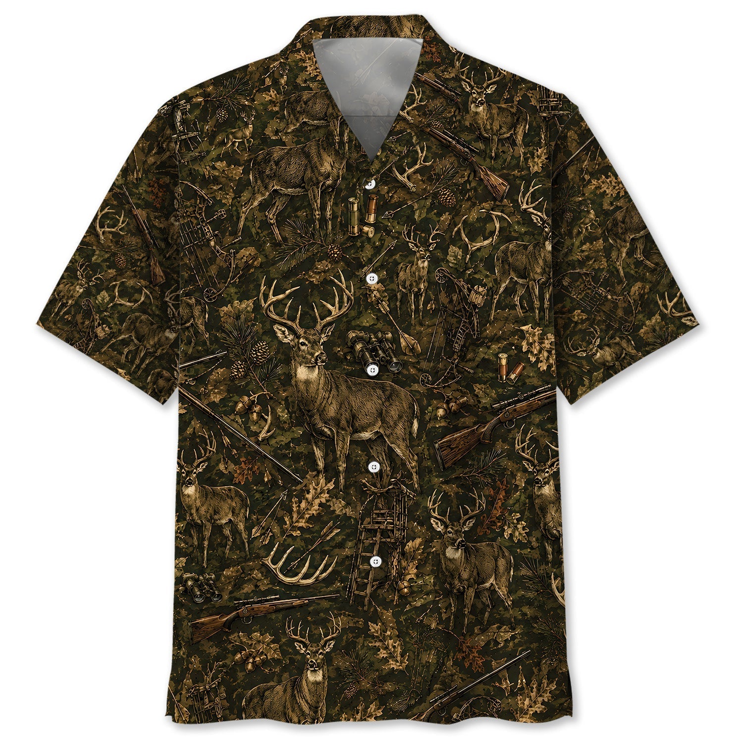 Vintage Deer Hunting Hawaiian Shirt