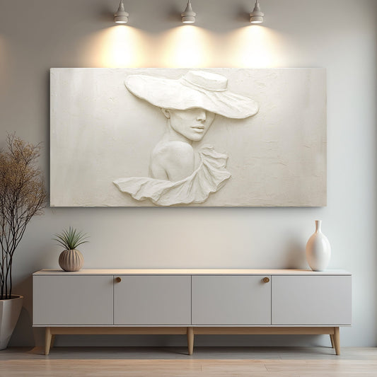 3D Minimalist Female Portrait Wall Art