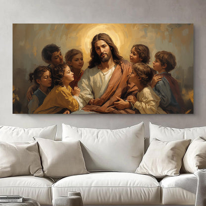Jesus and the Children Faith Wall Art II