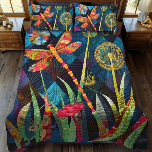 Whimsy Wings 3-Piece Quilted Bedding Set - Single (59" x 70")
