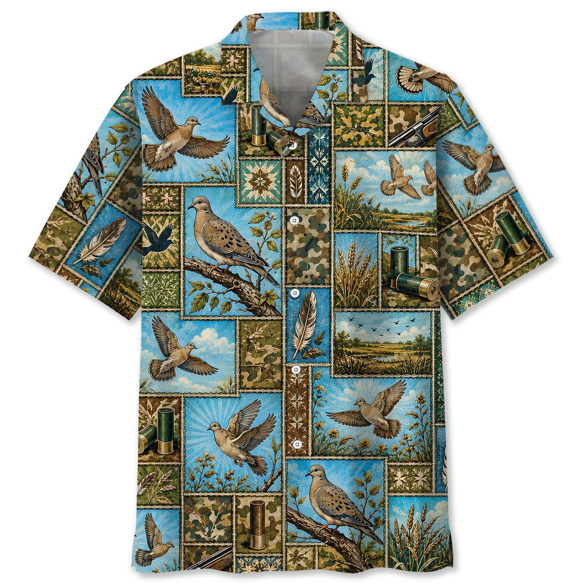 Dove Hunting Vintage Hunting Pattern Hawaiian Shirt