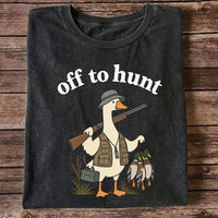 Off to Hunt T-Shirt, Funny Duck Hunter Tee