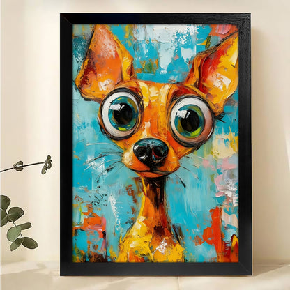 Colorful Graffiti Dog Canvas Art -Vibrant Pet Wall Decor