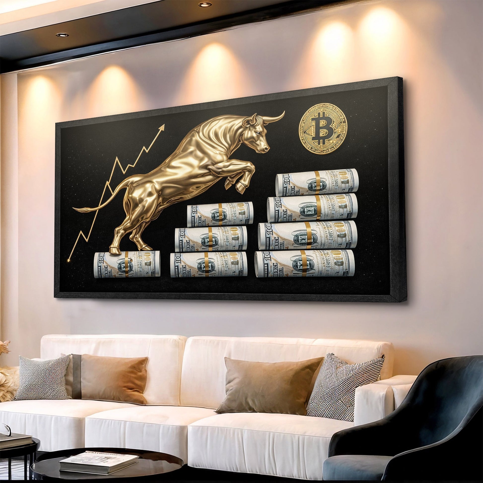 Bull Market Mindset Motivational Wall Art